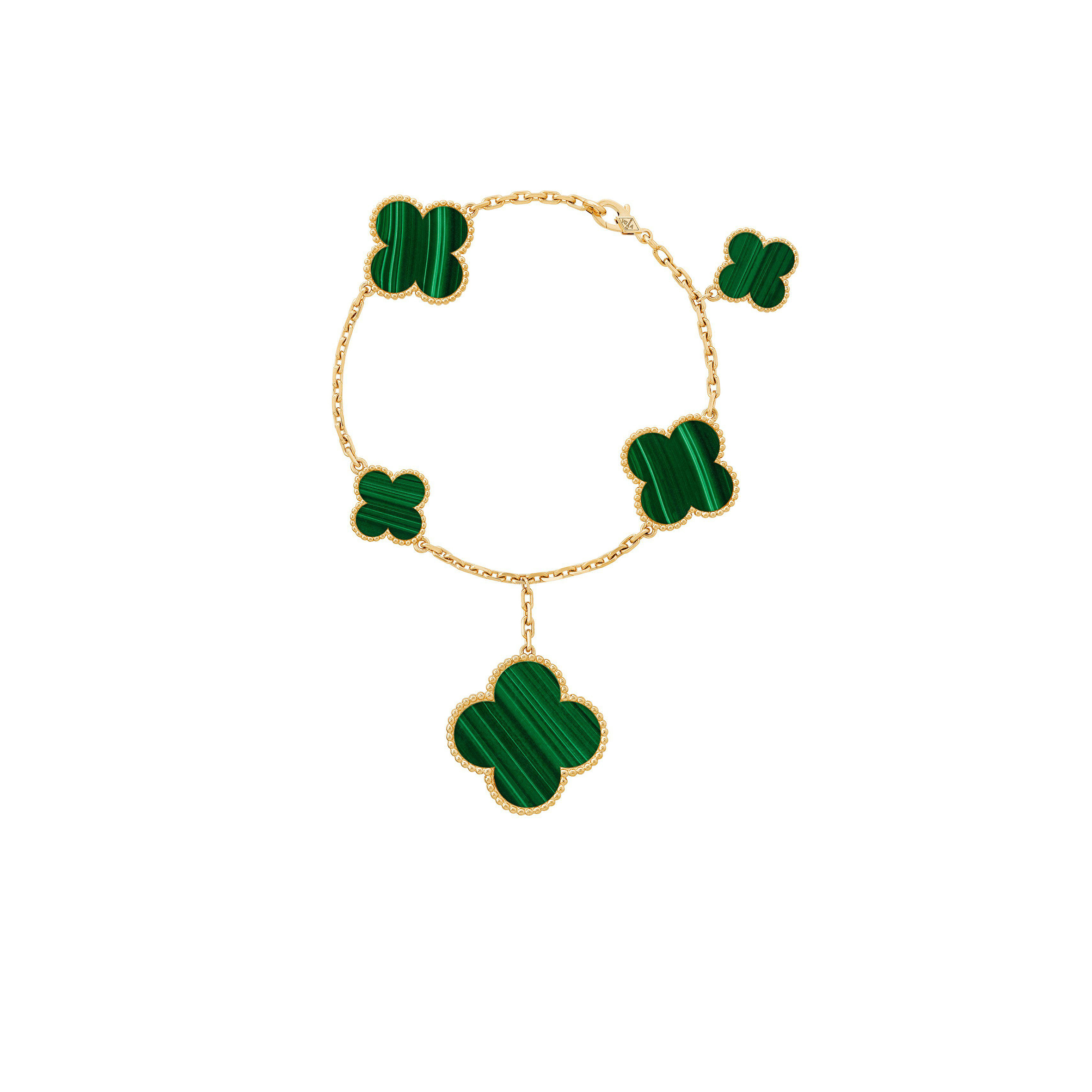 V*N CL*F arpels magic alhambra bracelet, 5 motifs vcaro3au00